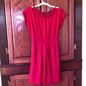 BeBop red short sleeve mini dress
